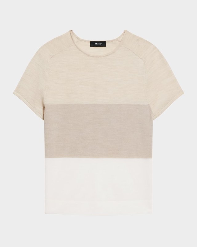 Color Block Crewneck Tee